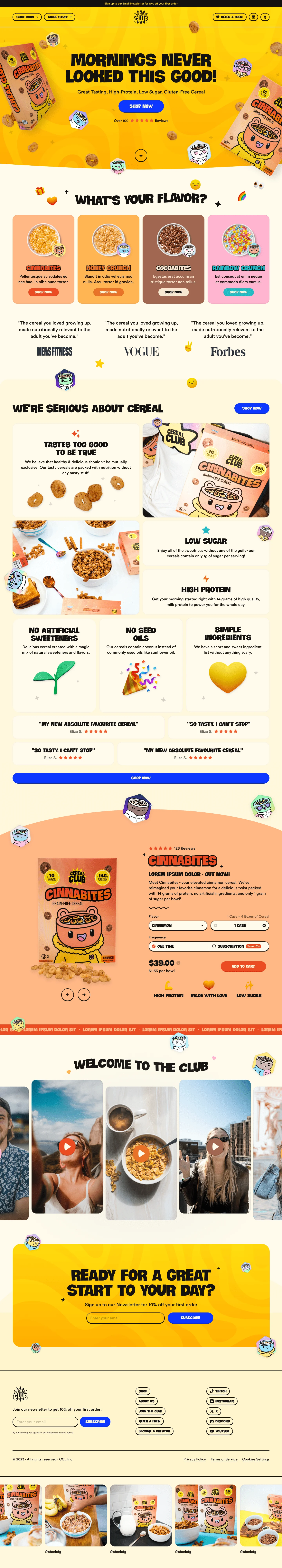 Cinnabites Shopify Website