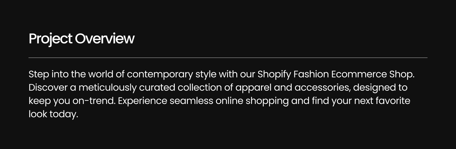 E-commerce Design for Clothing | Fashion Brands