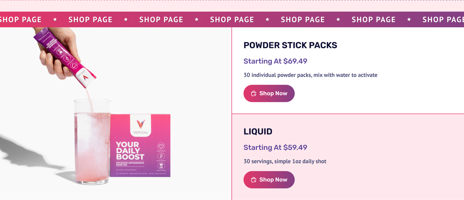 Vertical – E-commerce Web Design & Development
