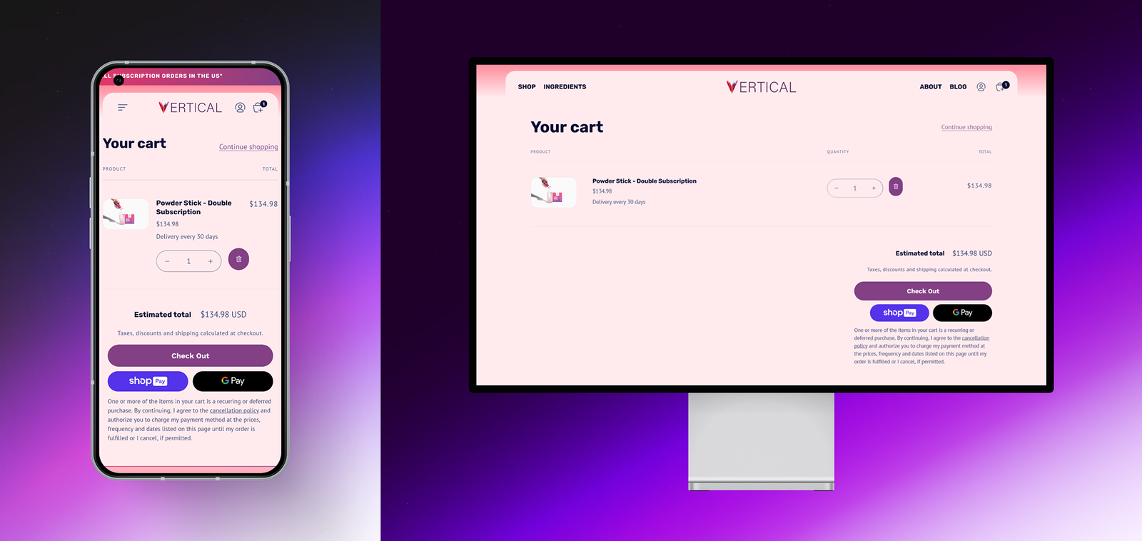 Vertical – E-commerce Web Design & Development