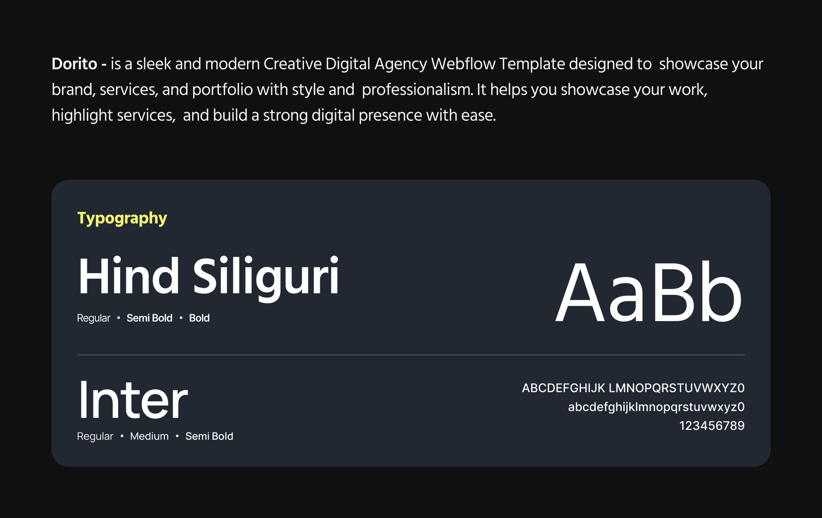 Dorito – Portfolio & Creative Agency website