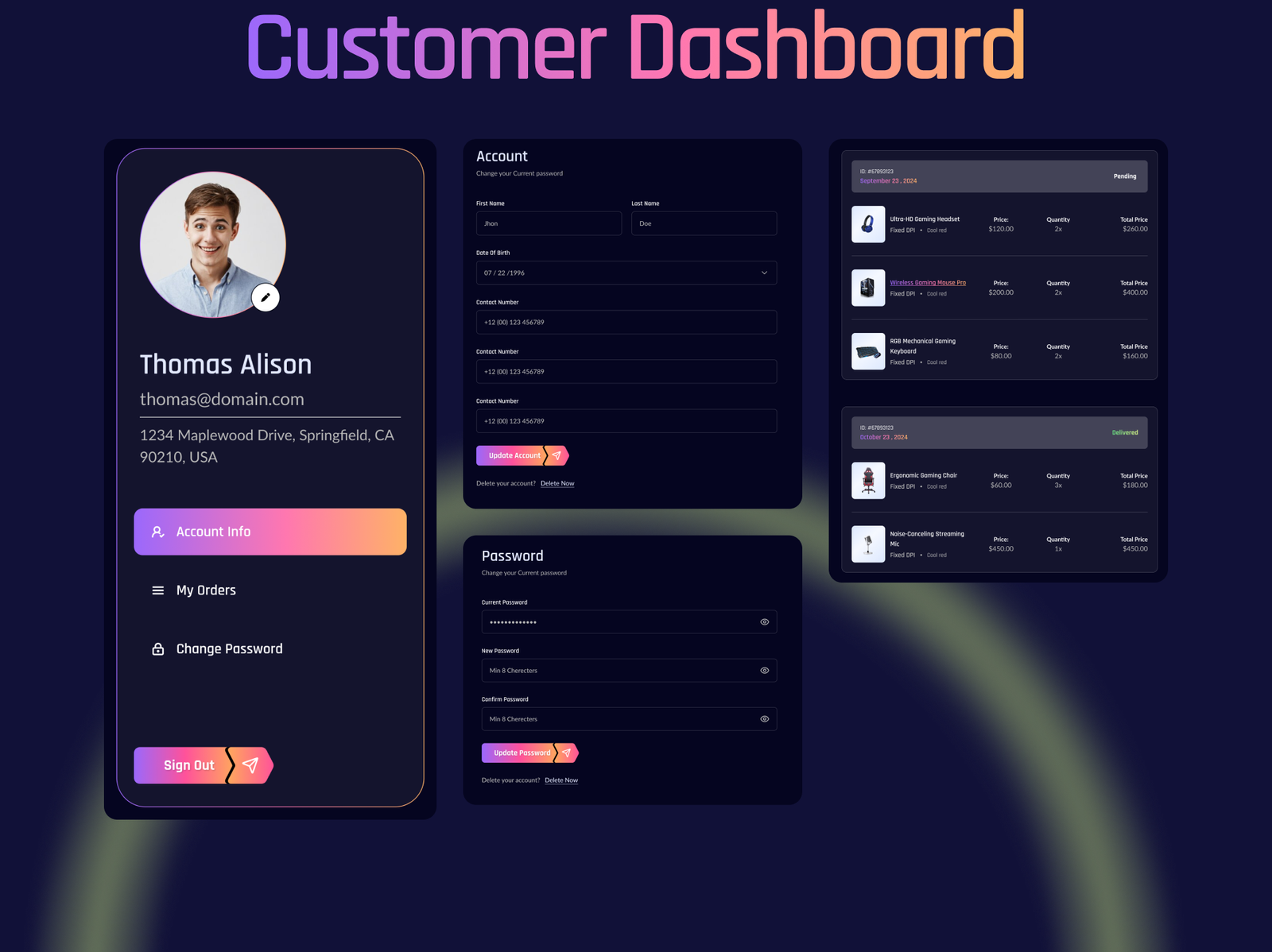 Gaming Accessories Website