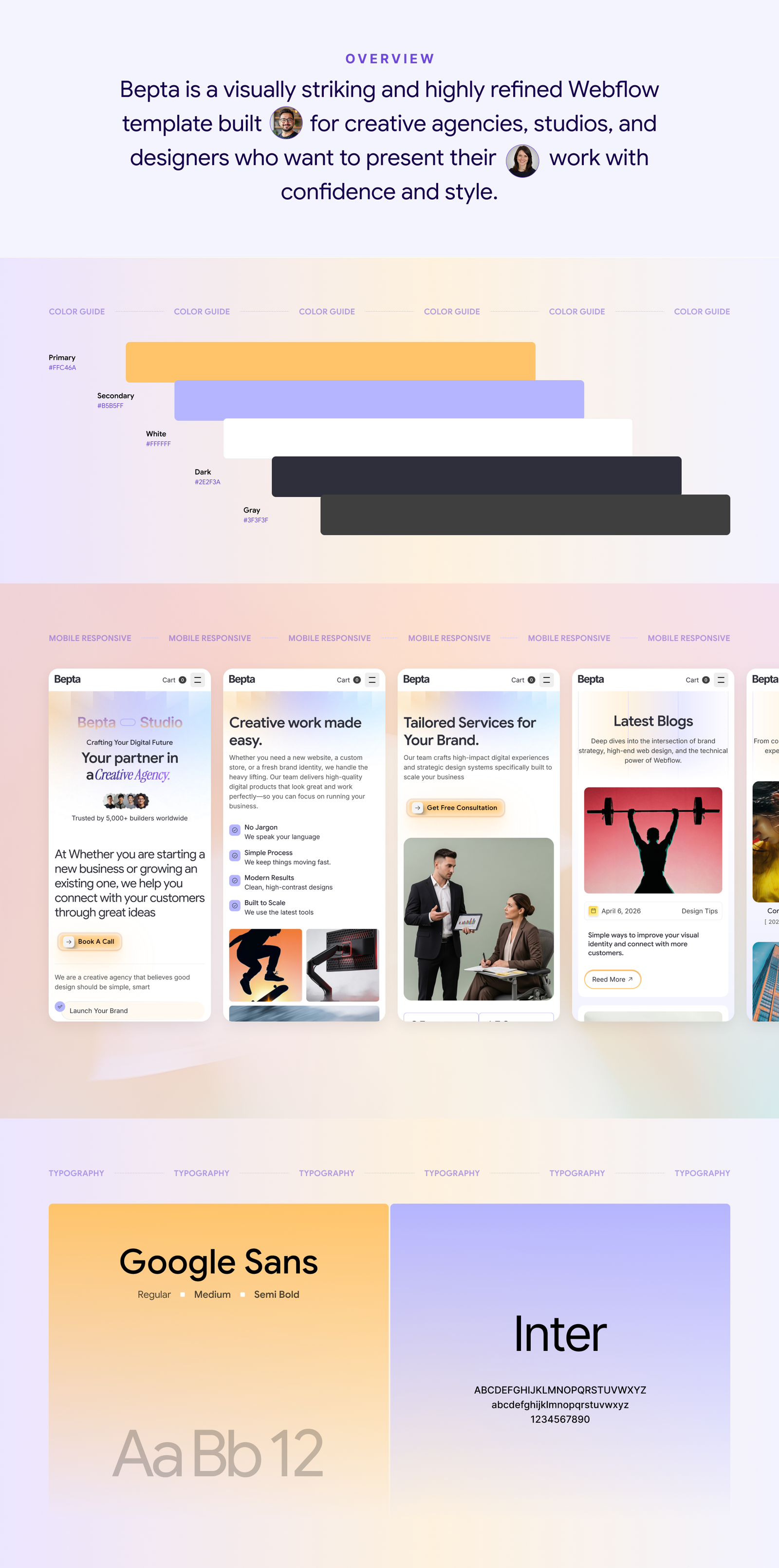 Bepta – Portfolio & Agency Webflow Template