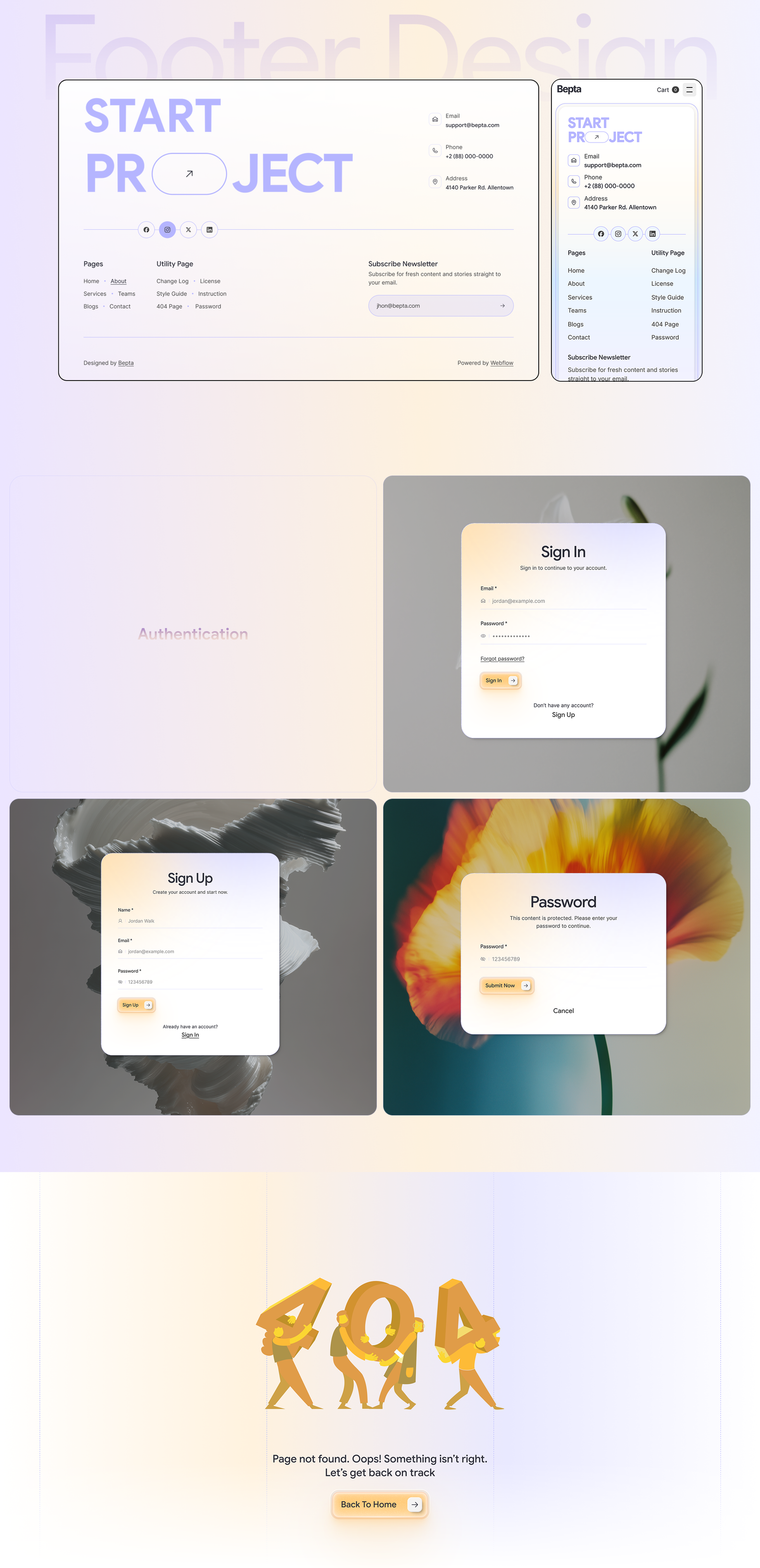 Bepta – Portfolio & Agency Webflow Template