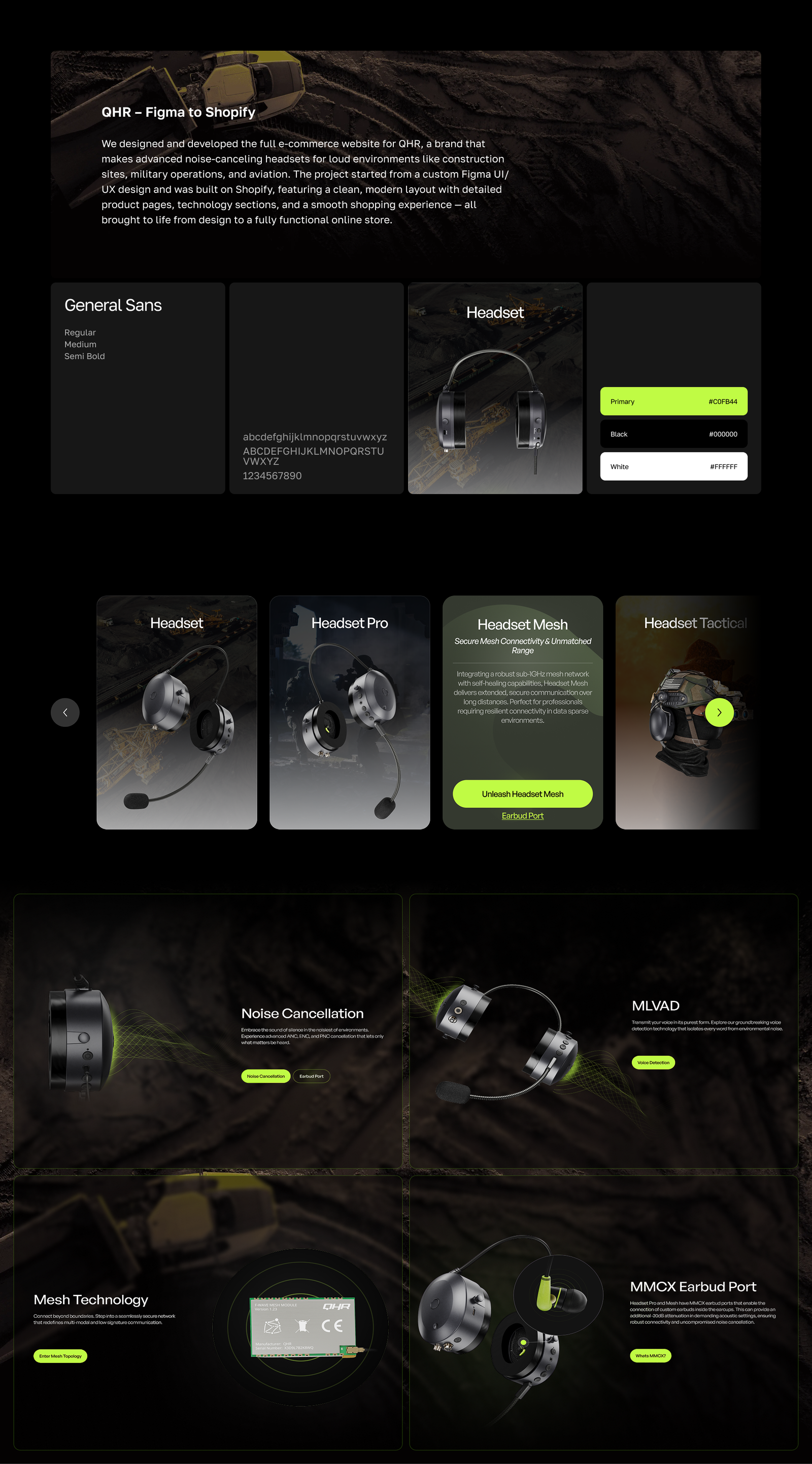 Headset Accessories Website – Figma to Shopify
